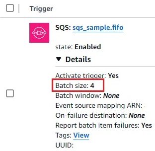 Lambda Trigger Configuration